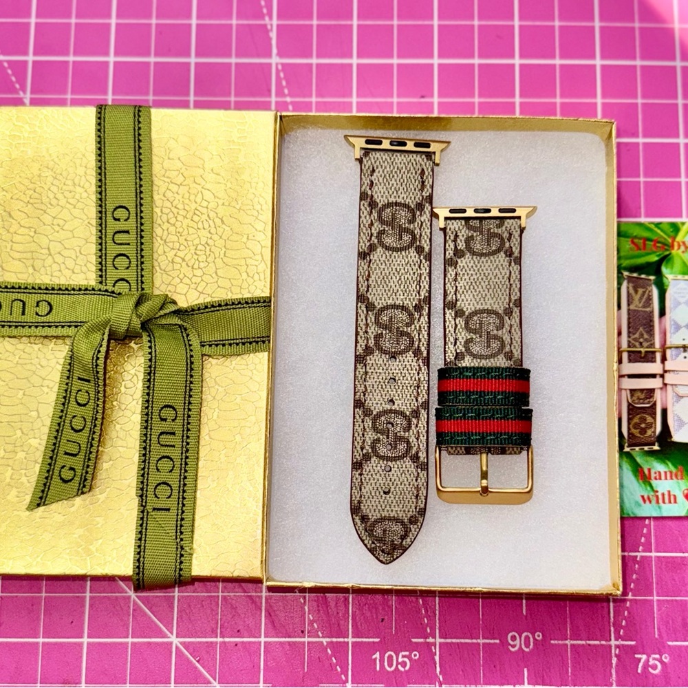 ♻️ GG monogram Apple Watch Strap Smart Watch Band handmade with ❤️